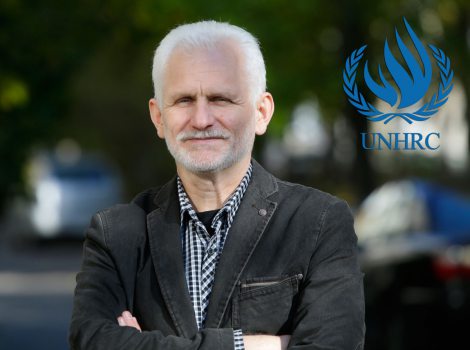 United Nations Human Rights Committee adopts a landmark decision in the case of Ales Bialiatski. Photo: Siarhei Hryts