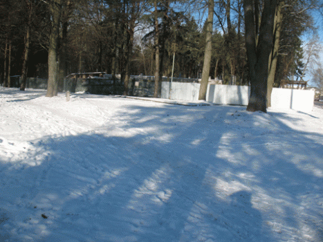 The area of the old park facing Mitskevich Street, defined as the new place for public events in Baranavichy