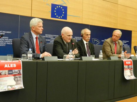 Ales Bialiatski's press conference at European Parliament. © European Union 2014