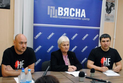 Пресс-конференция "Правозащитников против смертной казни Беларуси" с участием Тамары Чикуновой 10 октября 2014 г.