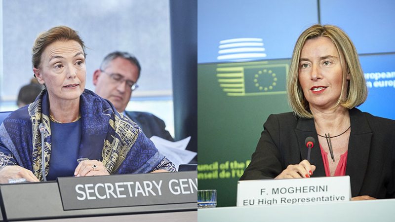 Marija Pejčinović Burić and Federica Mogherini © European Union