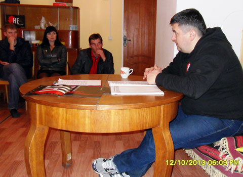 Discussion on the topic of the death penalty in Rechytsa, October 12