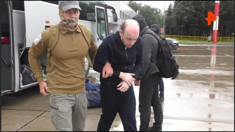 Rico Krieger during the exchange. Screenshot from the video of the Russian FSB