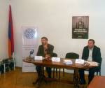 Ales Bialiatski’s chair left vacant at 2011 Report on the Protection of Human Rights Defenders presentation in Yerevan