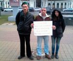 Актывісты кампаніі "Еўрапейская Беларусь" правялі пікет да Дня правоў чалавека