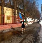Уладзімір Малей прысвяціў свой марафонскі забег патрабаванню свабоды Алесю Бяляцкаму (фота)