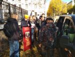 Возле здания Генштаба задержали активистов "Моладзі БНФ"