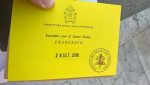 Приглашение на аудиенцию к Папей Римскому Франциску. Фото из личного архива Тамары Чикуновой