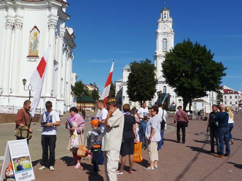 Пикеты в Витебске 20 августа 2015 года