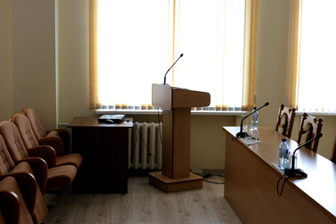 Кабинет в Жодинском исполкоме, где проходило заседание по формированию участковых комиссий. Фото А. Лапицкого