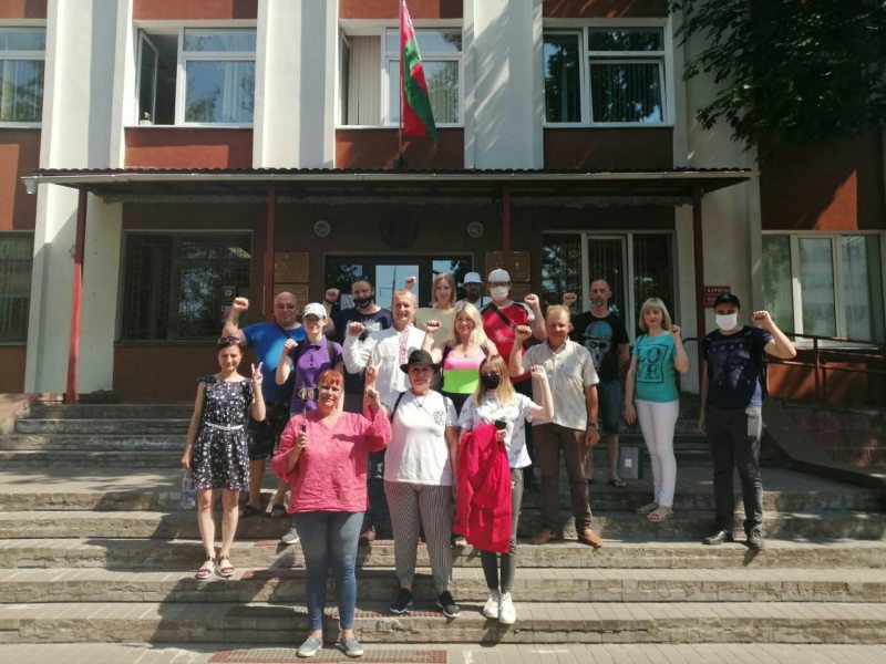 Группа поддержки Олега Борозны на суде. Фото: тг-канал
