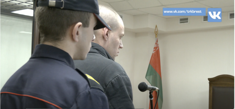 Сокамерник Алексей во время дачи показаний. Скриншот с видеосюжета на trkbrest.by
