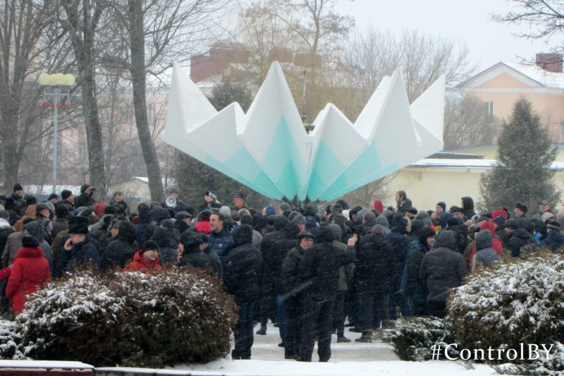 Акция протеста в Барановичах 26 февраля 2017 года.
