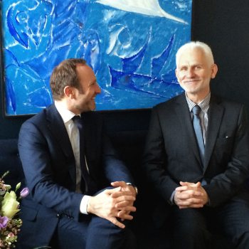 Head of the Danish MFA Martin Lidegard and "Viasna" head Ales Bialiatski