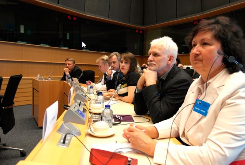 Belarusian delegation at the  discussion at the European Parliament, June 27, 2017, photo by radyjo.net