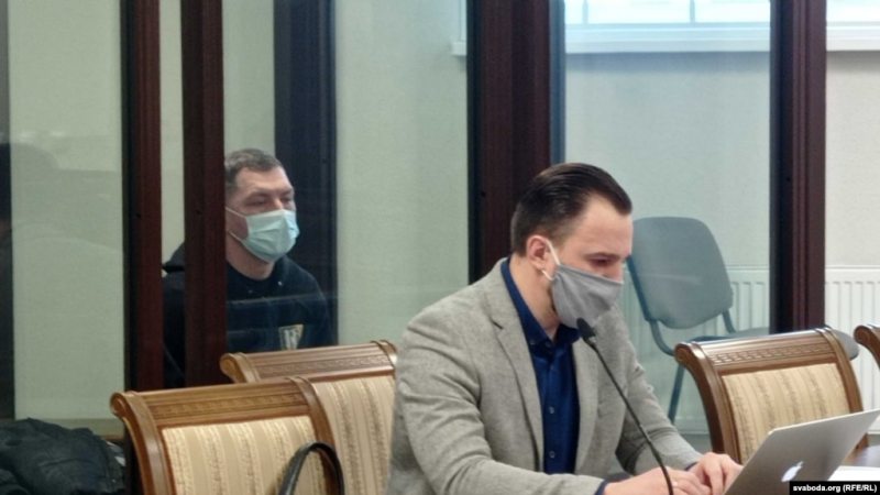 Александр Кардюков во время суда. Бресте, 16 февраля. Фото: