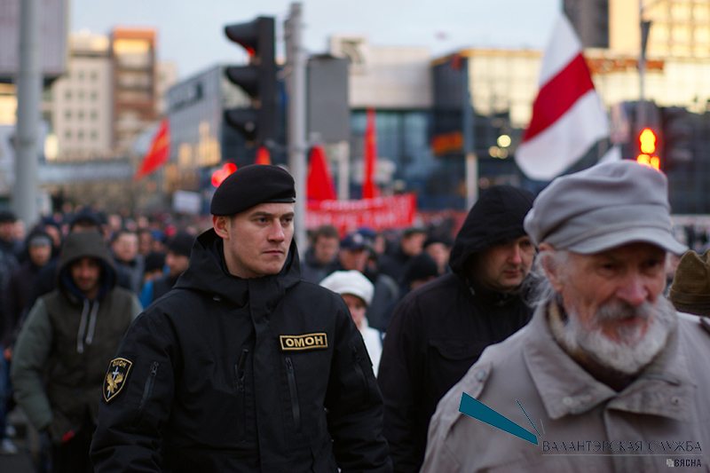 Акцыя пратэсту супраць Дэкрэту №3 у Мінску 15 сакавіка.