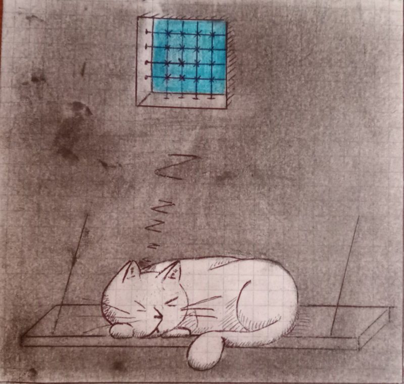 A drawing sent to Viasna in response to Valiantsin Stefanovich's call to draw cats in prison