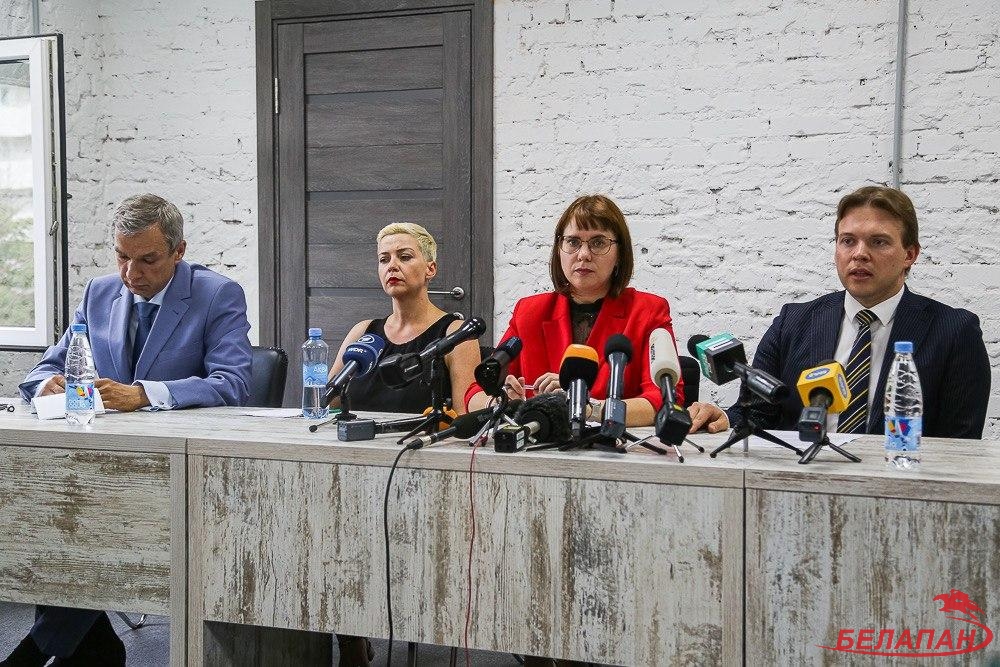 Coordination Council leaders during a press-conference on August 18, 2020. Photo: belapan.by