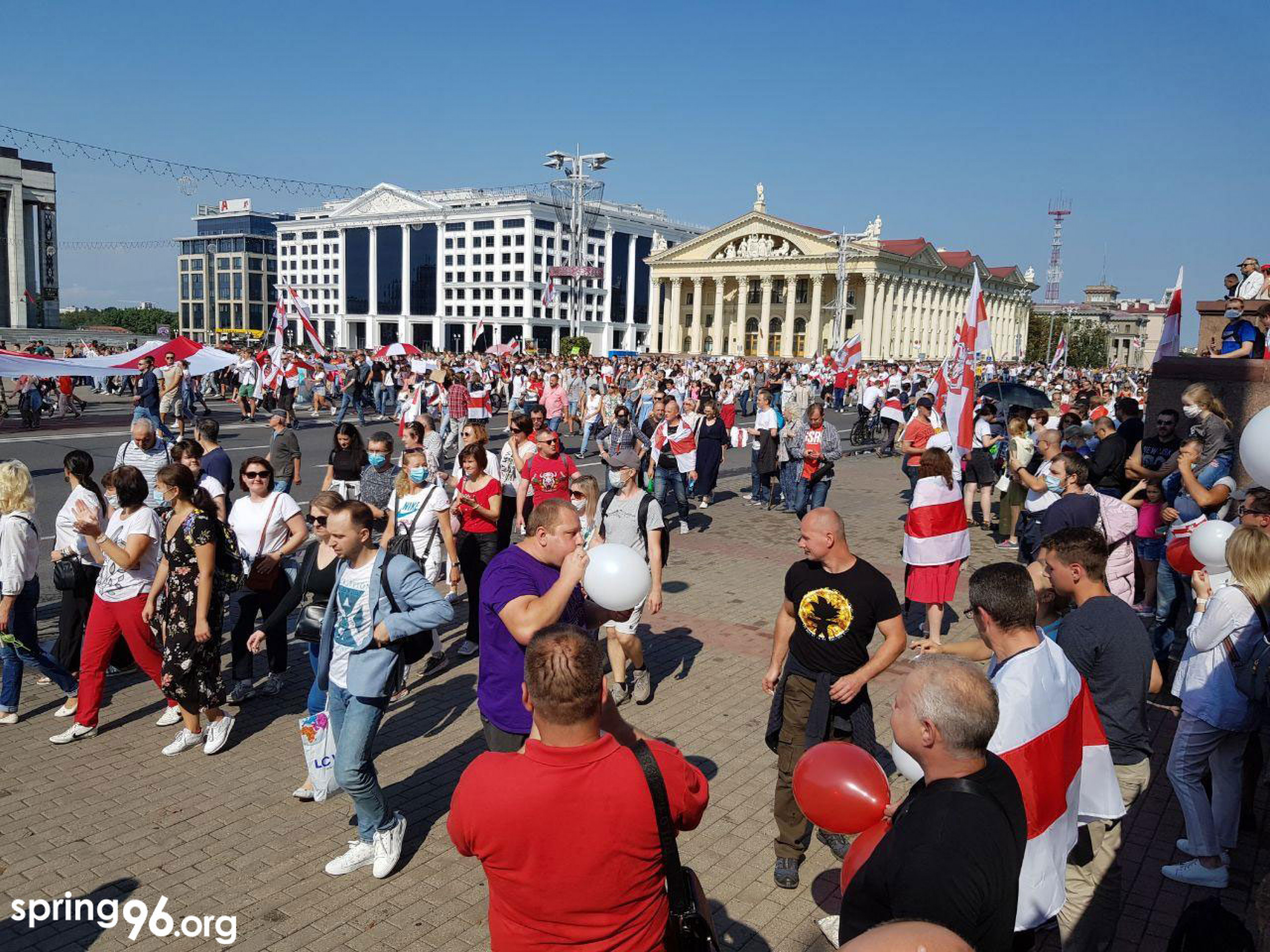 Мирная акция протеста в Минске 30 августа 2020 года. Фото spring96.org