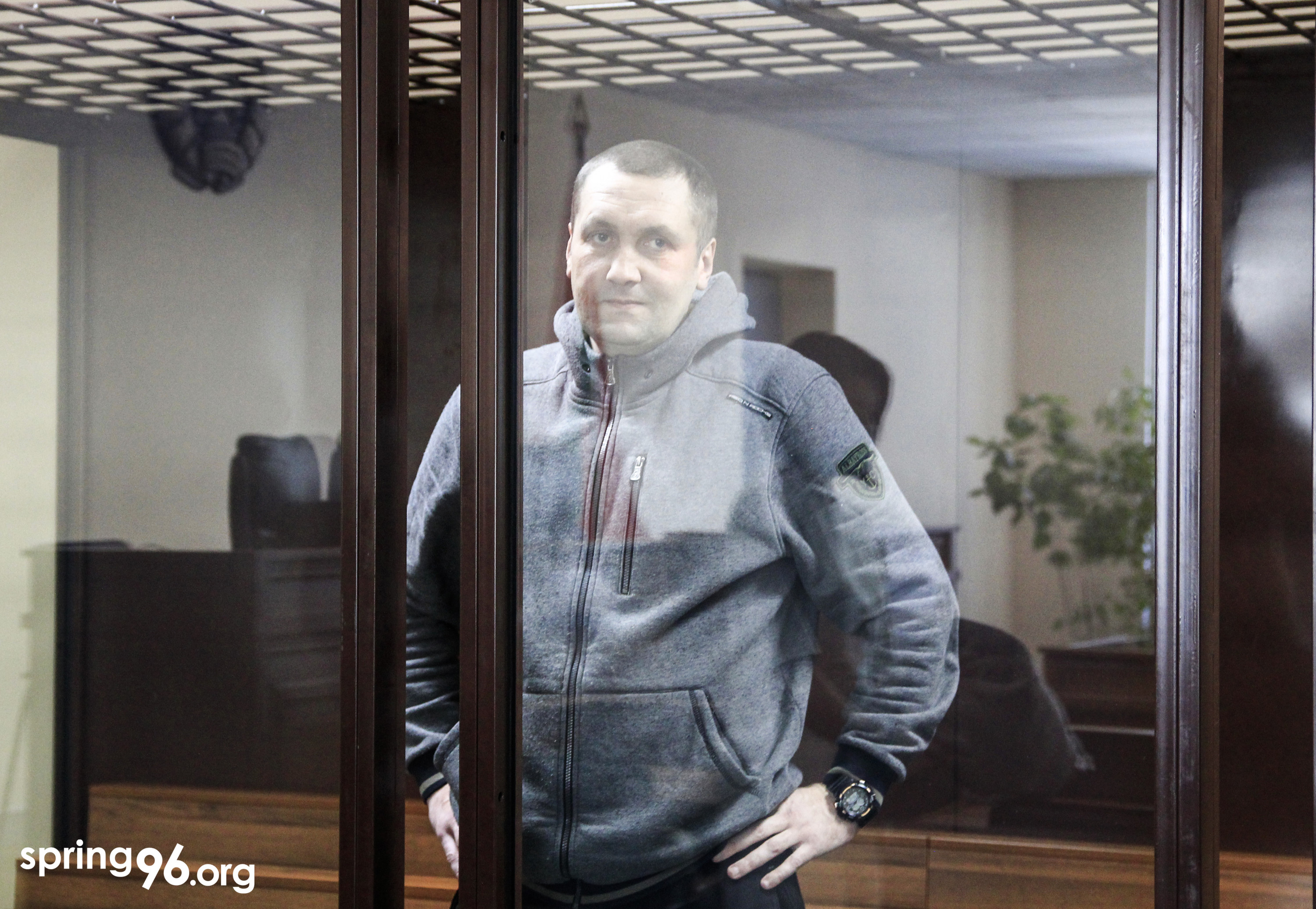 Political prisoner Aliaksandr Aranovich on trial