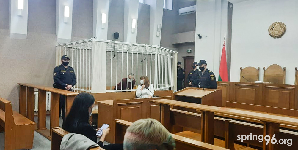 Mikalai Dziadok on trial