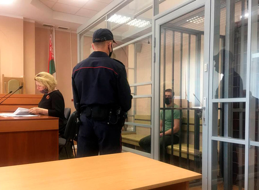 Дмитрий Каневский в суде. Фото: Гомельская Весна.