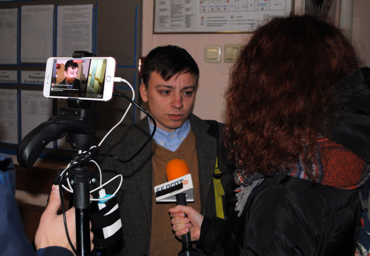Александр Любенчук в суде Первомайского района 19 апреля.