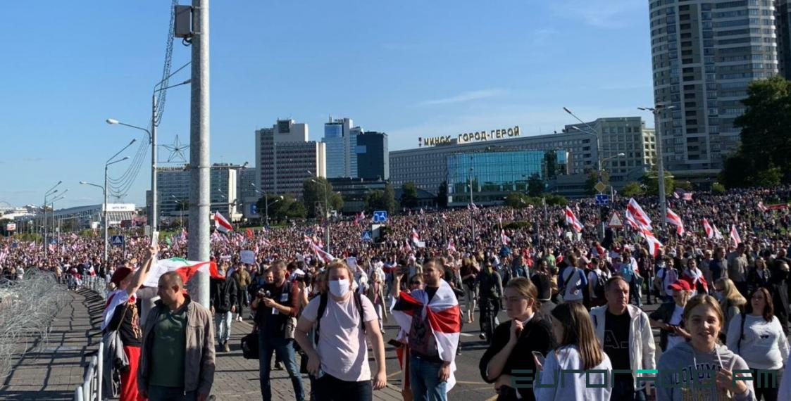 Акция протеста в Минске в 2020 году. Иллюстративное фото