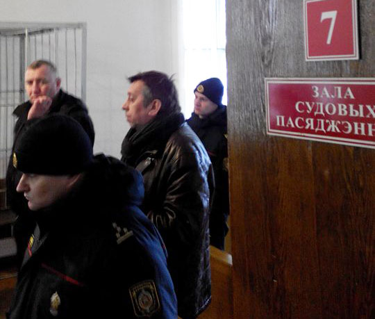 Сяргей Пятрухін у судзе 26 лютага 2018 года. Фота Уладзіміра Вялічкіна.