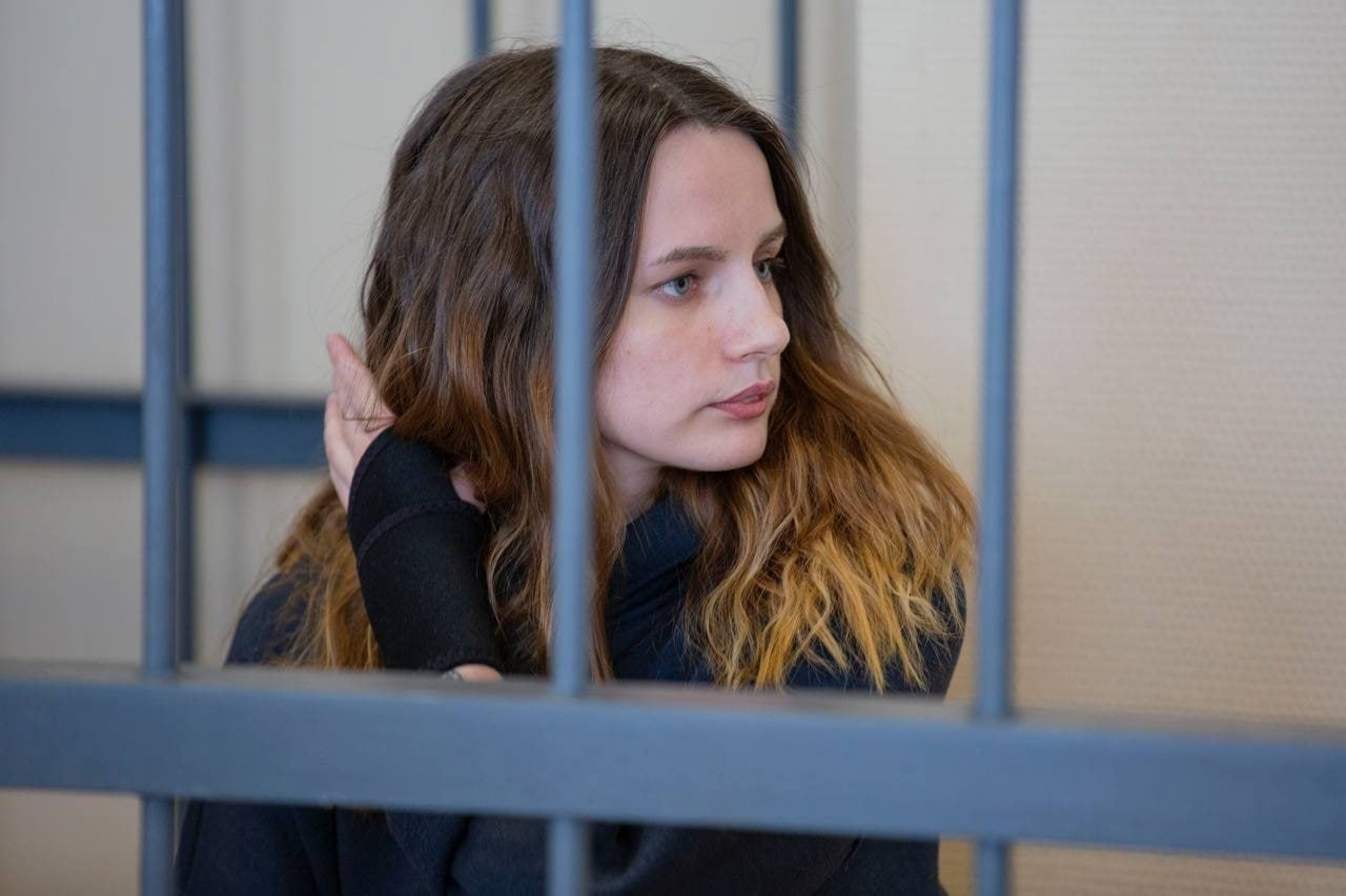 Яна Пинчук во время суда по выдаче из России в Беларусь