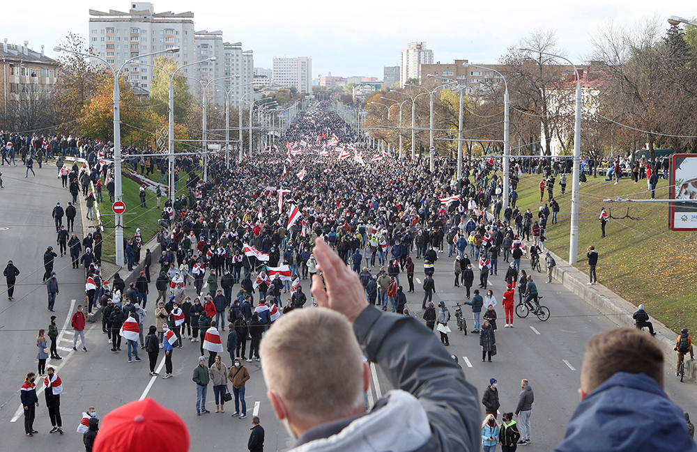 Акция протеста в Минске. Фото: EPA-EFE
