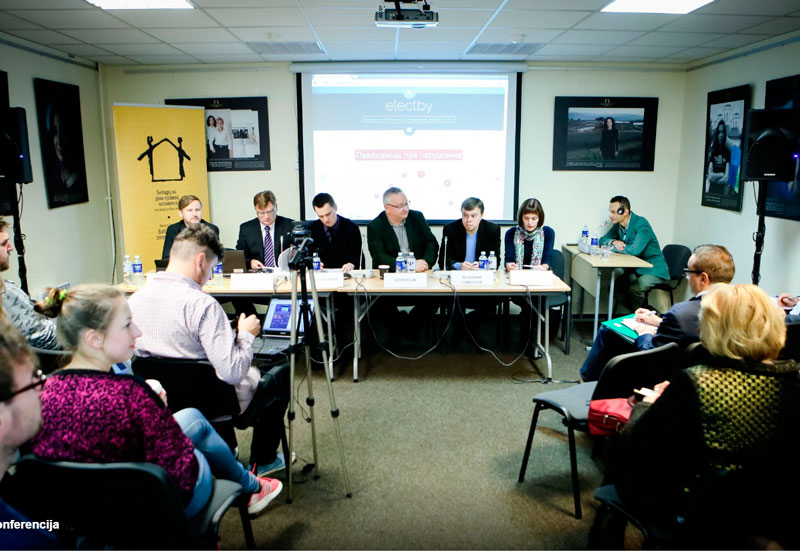 Press conference in Vilnius on the results of the presidential elections in Belarus. October 13, 2015. Photo: ru.delfi.lt.