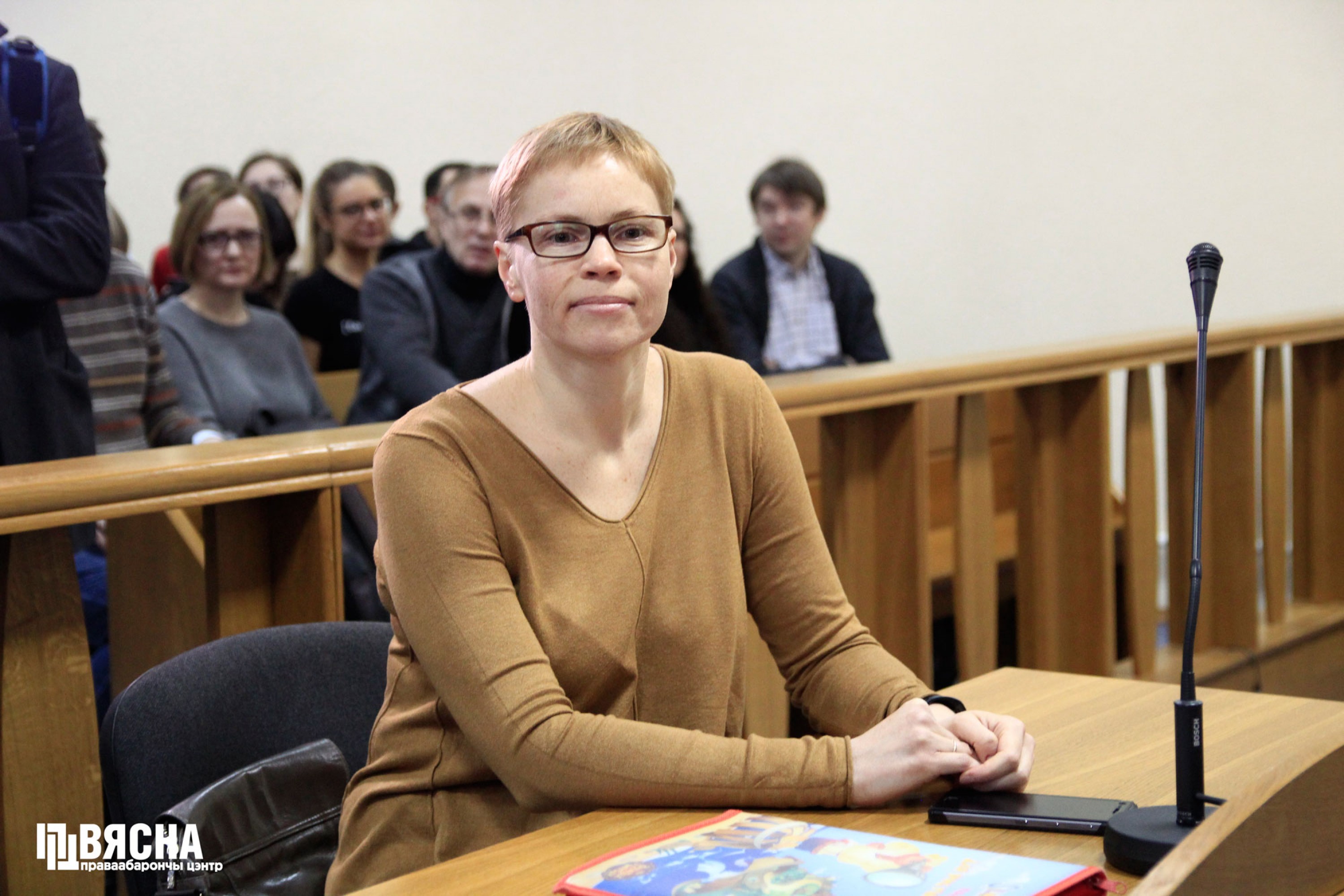 Maryna Zolatava in court