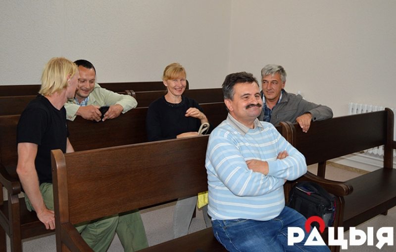 Journalist Zmitser Lupach in the courtroom. Photo: Radio Racyja