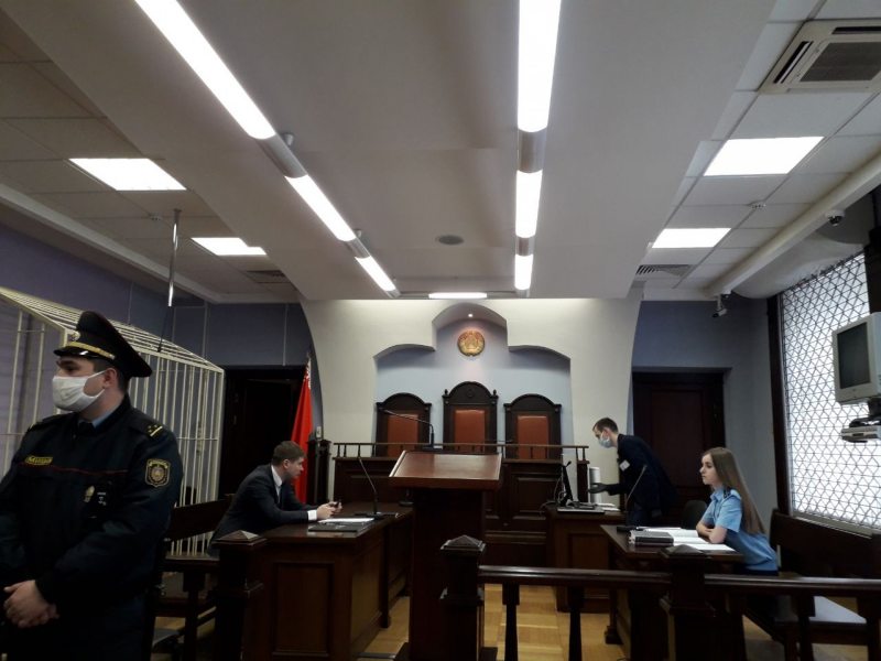 Суд над Філіпам Шаўровым 18 траўня. Фота: Валанцёрская служба