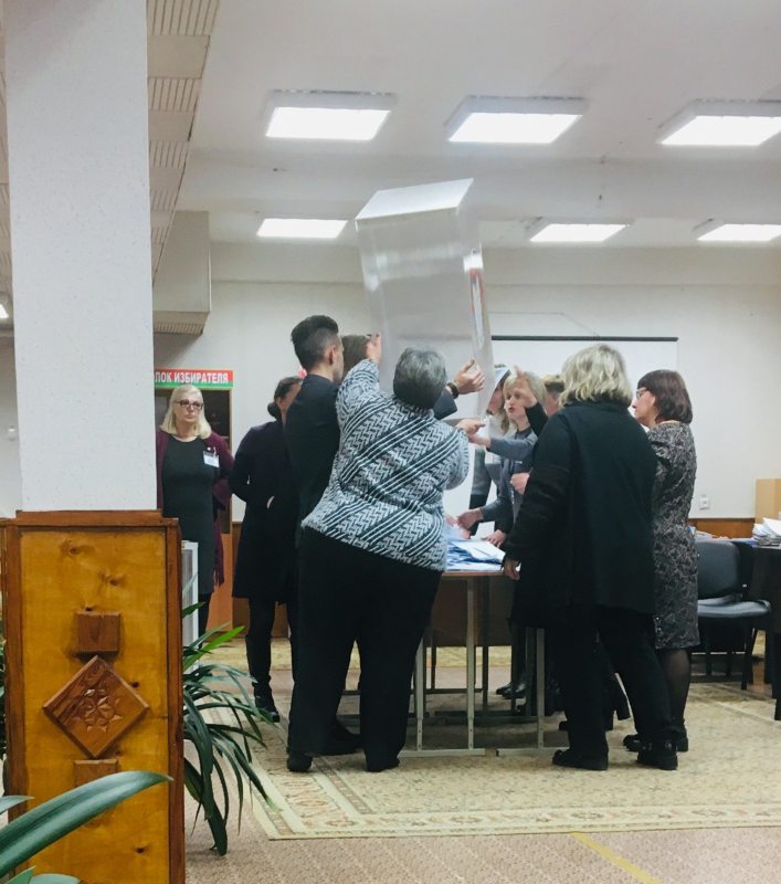 Избирательный участок №24 Гомельского-Промышленного избирательного округа №35 на выборах 2019 года. Фото: Леонид Судаленко