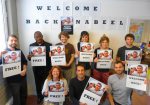 FIDH Brussels office staff support Nabeel Rajab