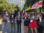 FIDH провела акцию солидарности с задержанными правозащитниками "Весны" и всеми политзаключенными Беларуси
