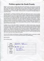 Лорин подписала петицию "Правозащитников против смертной казни в Беларуси"