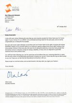 MDAC's letter to Ales Bialiatski