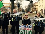Пикет у посольства Азербайджана в Варшаве 13 декабря 2014