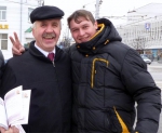 Витебск: Григорий Костусев агитировал под бело-красно-белым флагом