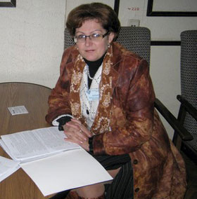 Mrs. Iryna Yurenia, chair of the Brest regional organization "BelTIZ"