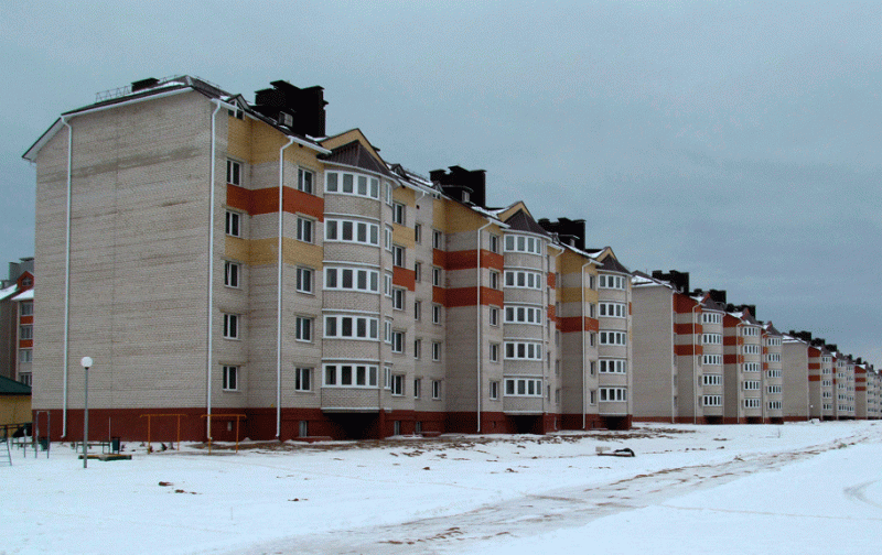 Дом на вуліцы  Гарадзішчанская, дзе былі зробленыя надпісы.