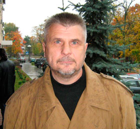 Актывіст БСДП (НГ) Юрась Захаранка (здымак svoboda.org)