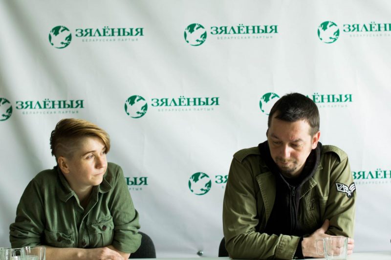 Руководитель Белорусского партии «Зеленые» Ася Дорофеева и Павел Коновальчик. Фото: greenbelarus.info